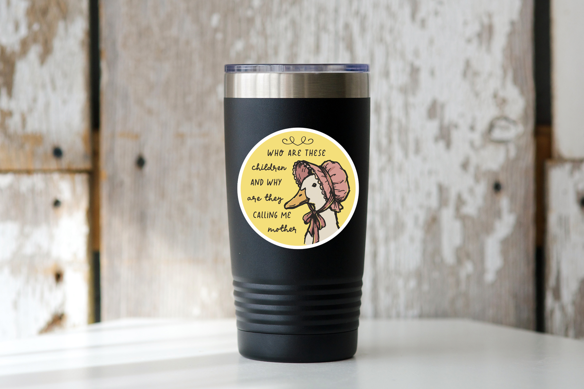 Who Are These Children Funny Goose Vinyl Sticker