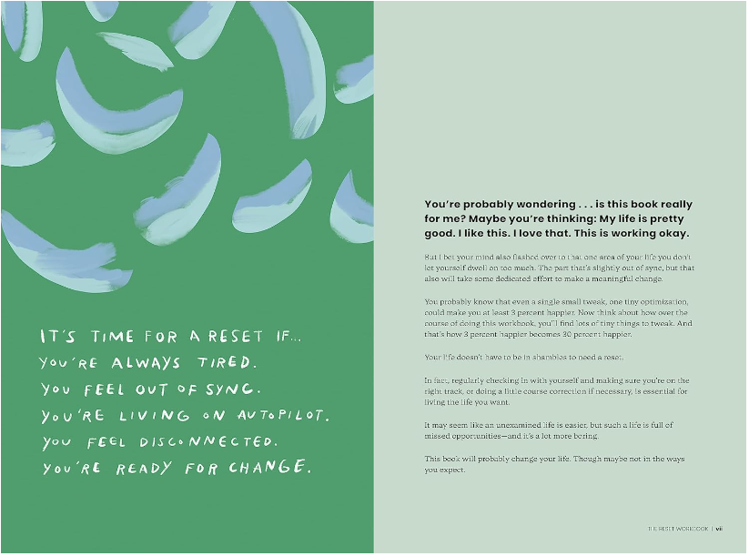 The Reset Workbook: A Guided Wellness Journal | Self-Care & Goal Setting