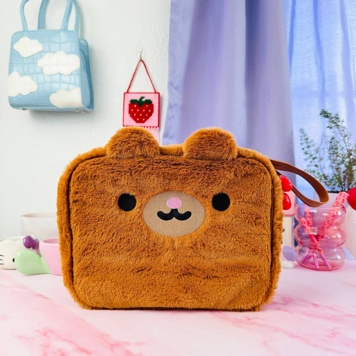 Smell-Proof Strawberry Bear Bag