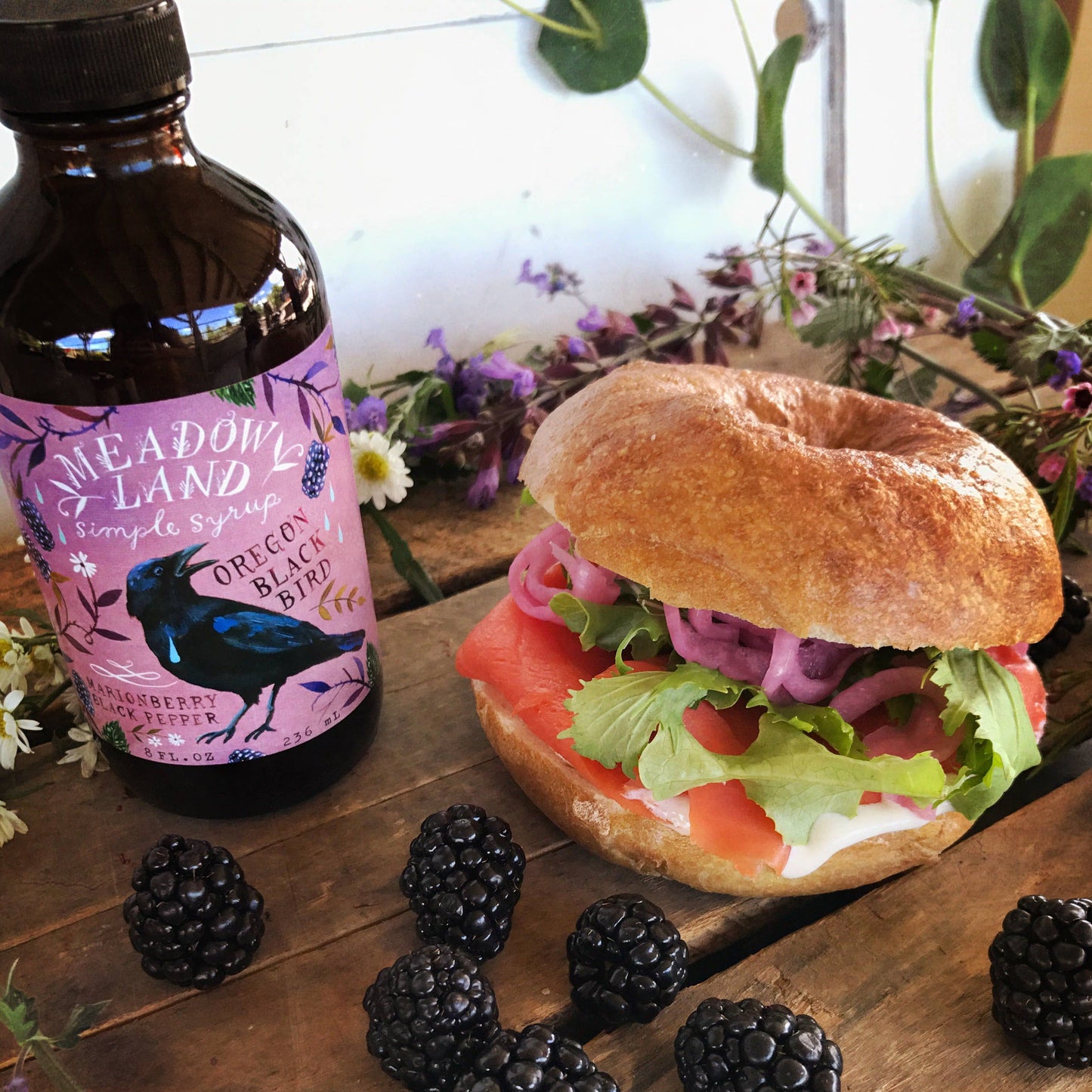 Oregon Black Bird Marionberry & Black Pepper Simple Syrup | 8 oz