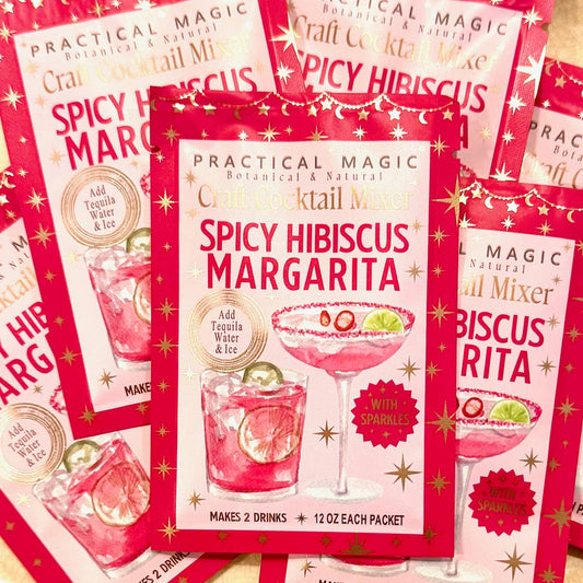 Spicy Hibiscus Sparkly Margarita Mix | Shimmery Cocktail & Mocktail Packet