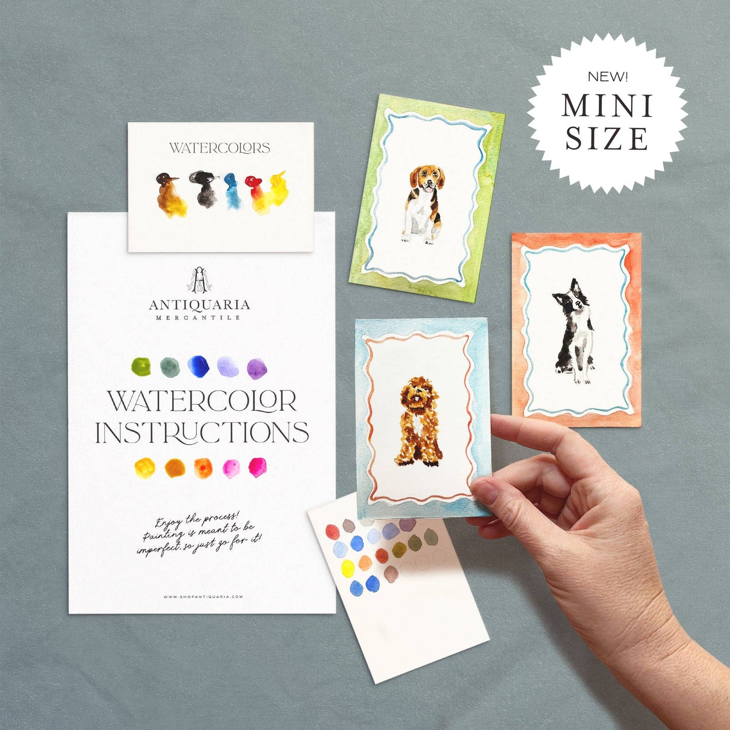 Mini Watercolor Dog Painting Kit