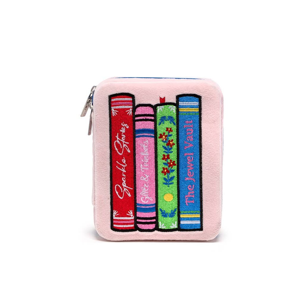 Pink Book Velvet Jewelry Case | Travel Jewelry Organizer