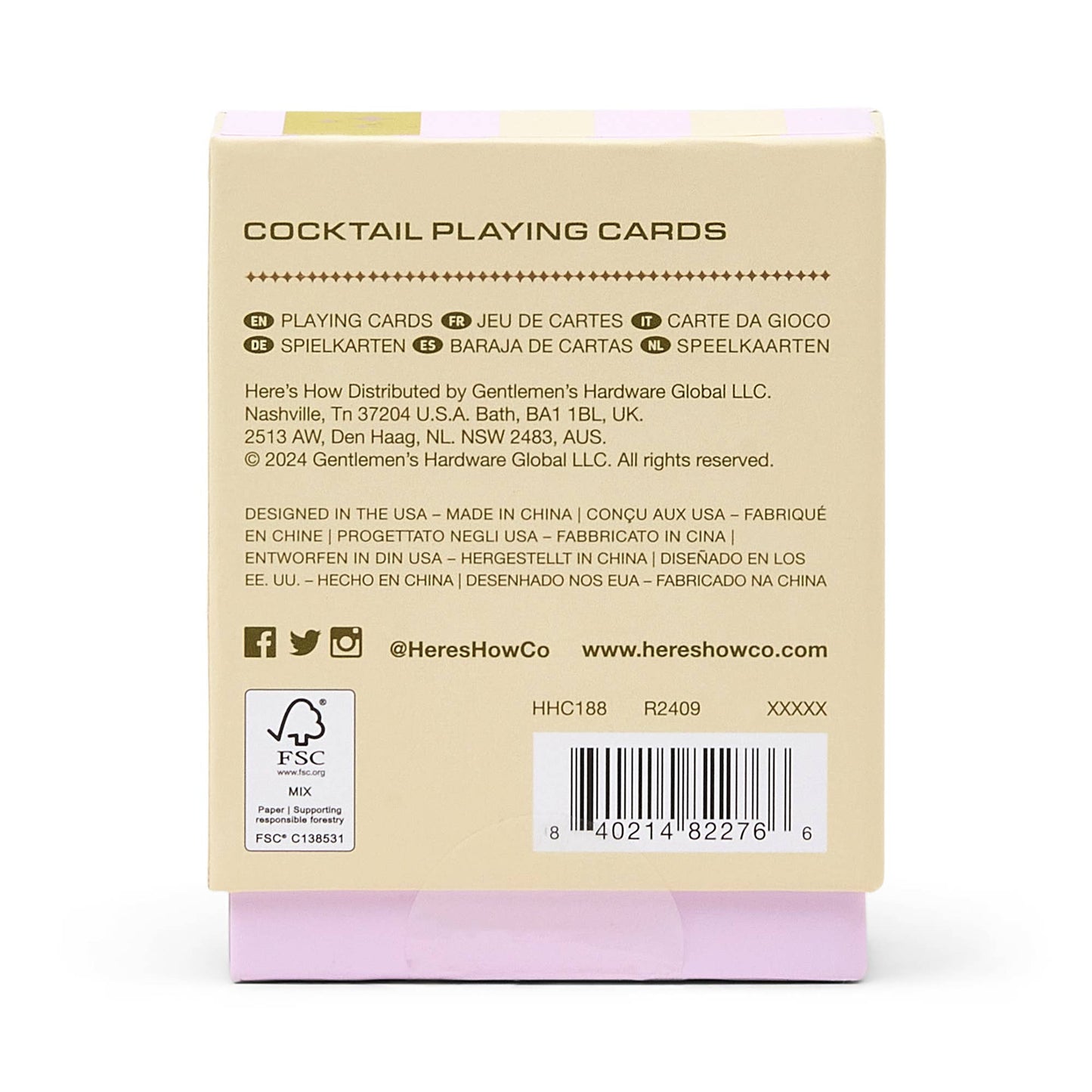 Cocktail Playing Cards | Cocktail-Themed Deck for Game Night