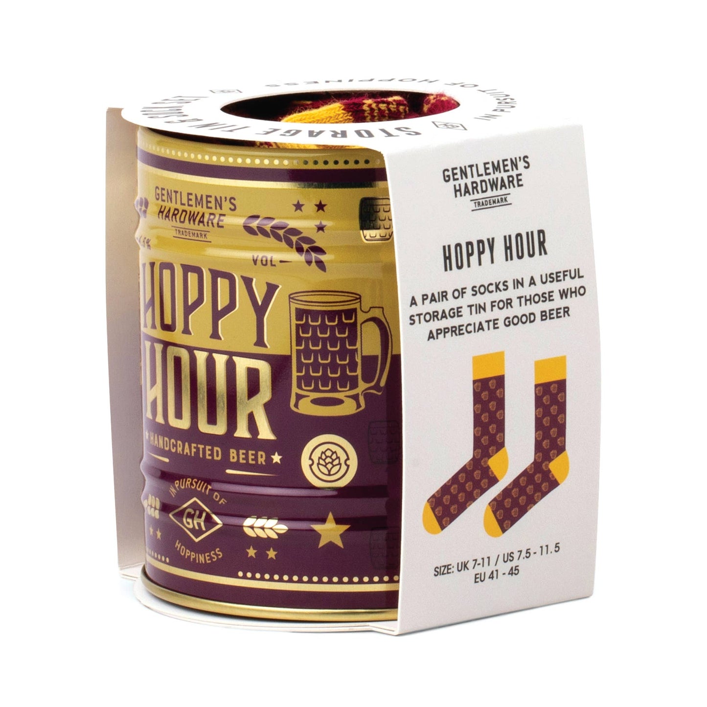 Socks In A Can - Beer | Novelty Crew Socks in Can Packaging