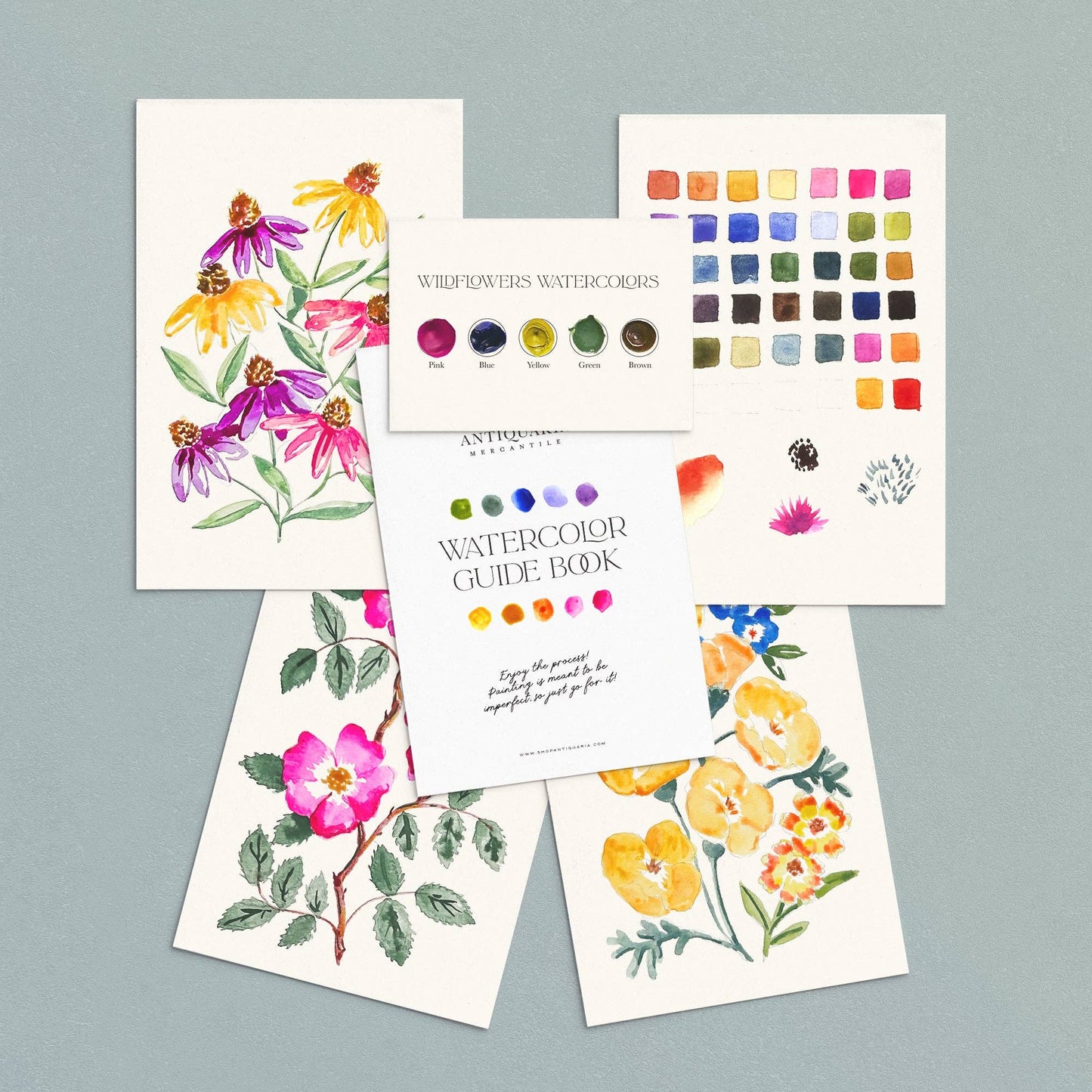 Watercolor Wildflowers Painting Kit