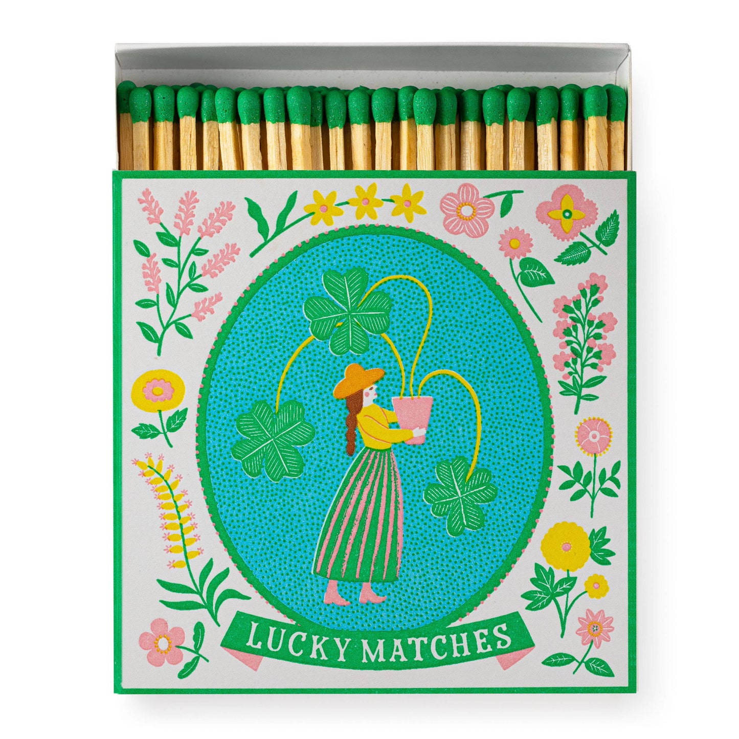 Lucky Matches Safety Matches | Vintage Floral Decorative Matchbox with 125 Matches
