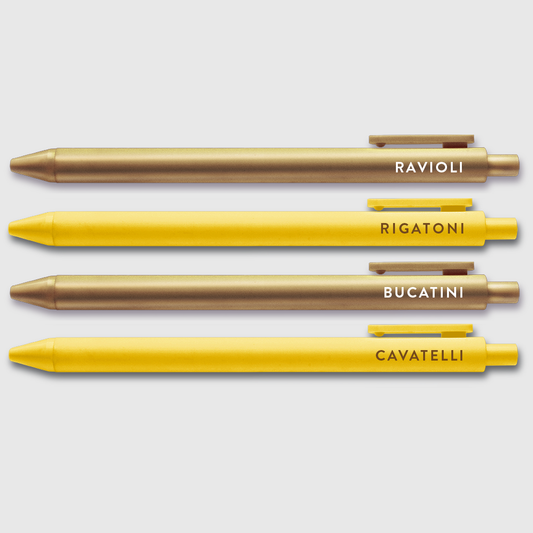 Pasta Lovers Bookish Gel Pen Set (4-Pack)