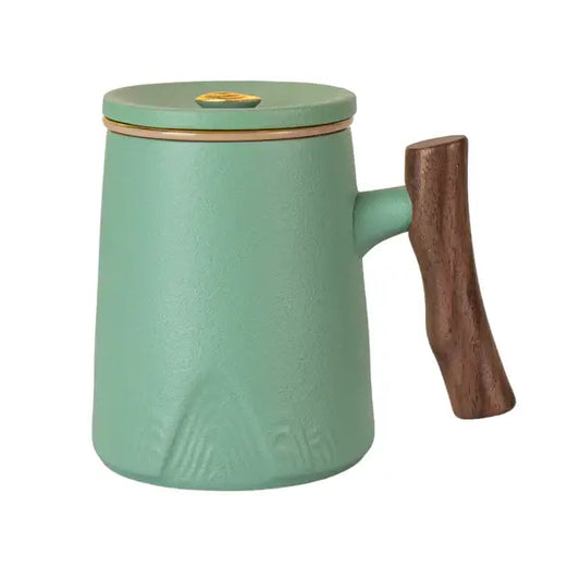 Porcelain Tea Mug with Infuser & Lid | 12 oz Loose Leaf Teacup