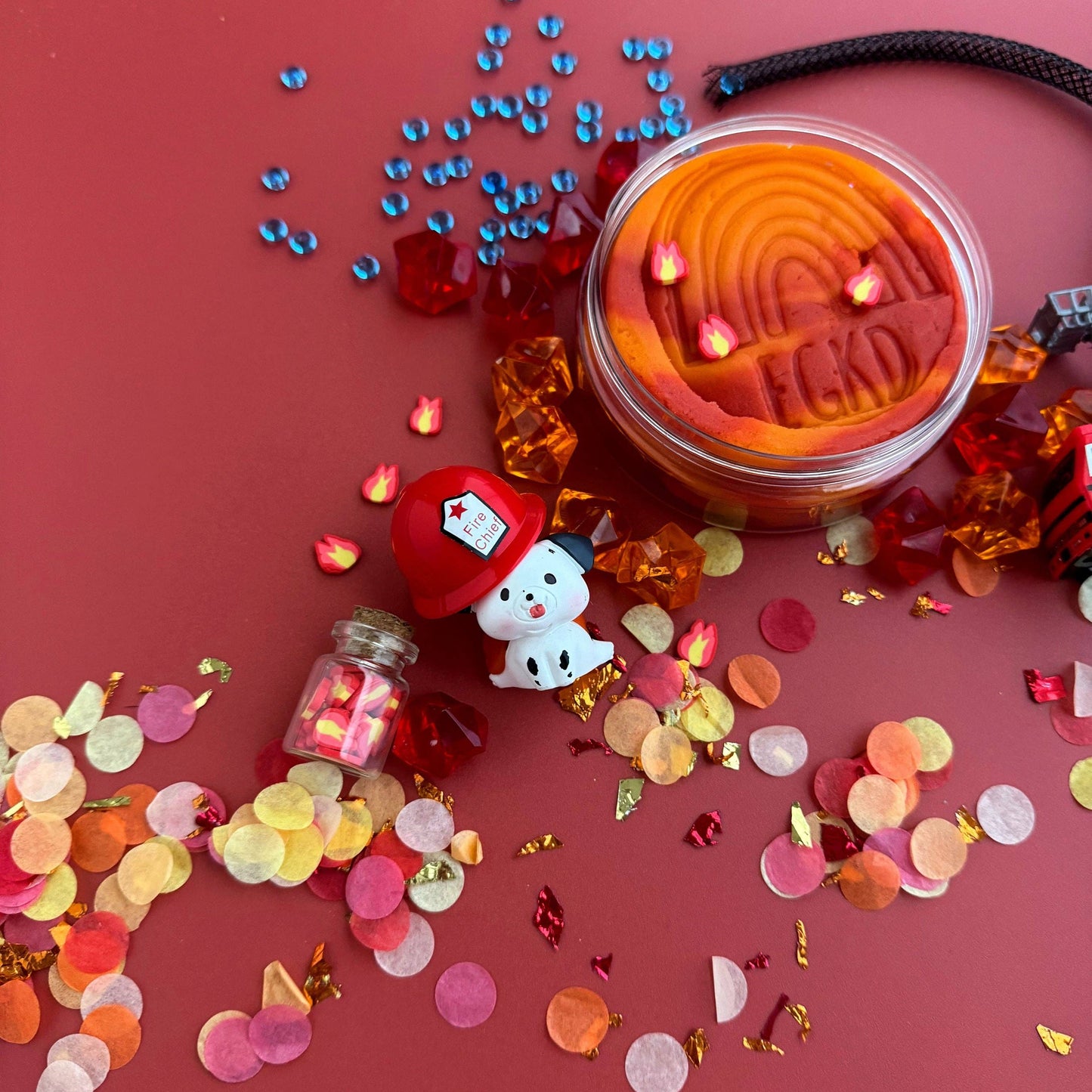 Fire Station KidDough Sensory Play Kit | Cherry Mango Sensory Dough