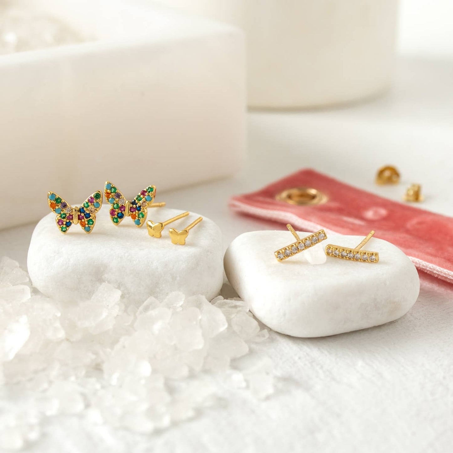 Butterfly Stud Set of Three