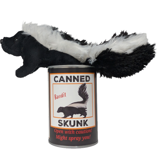 Bandit the Canned Skunk - Plush Toy in a Can