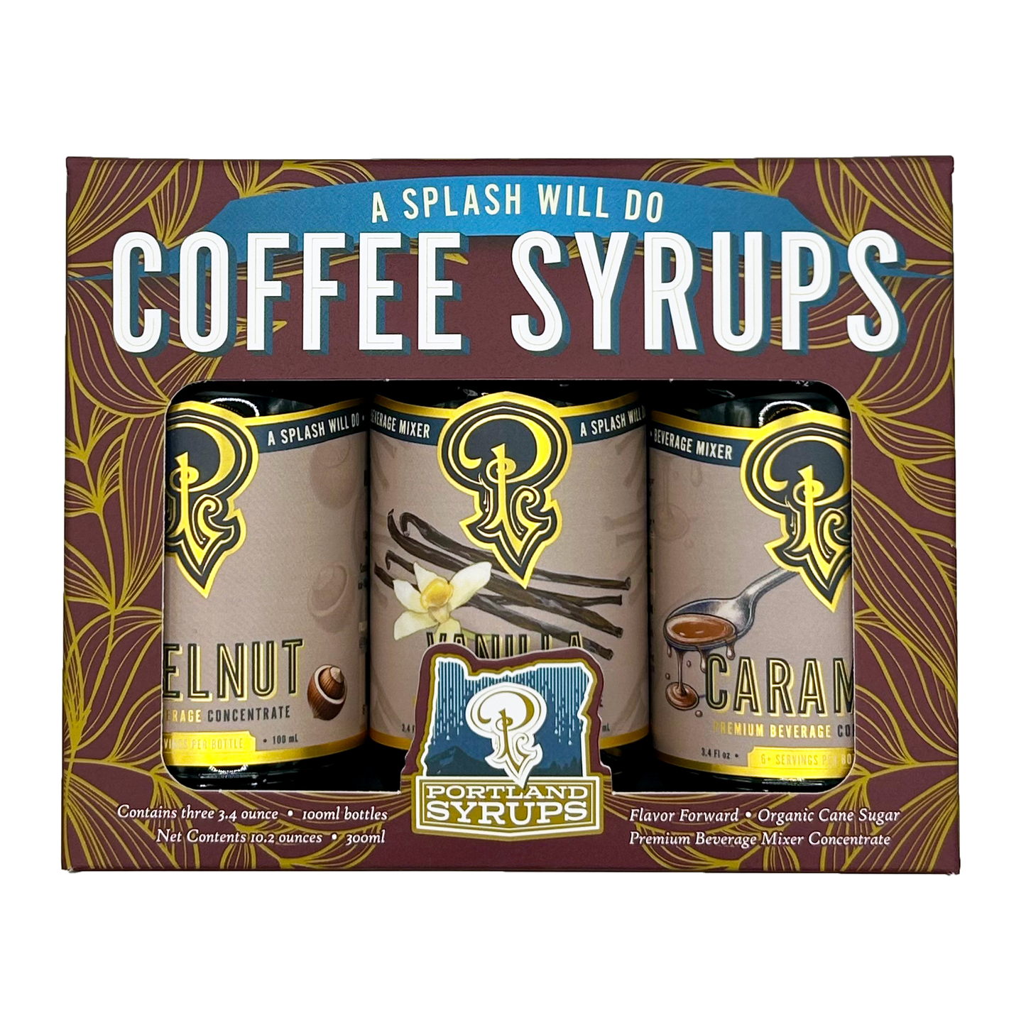 Coffee Syrup Gift Set | Vanilla, Hazelnut & Caramel