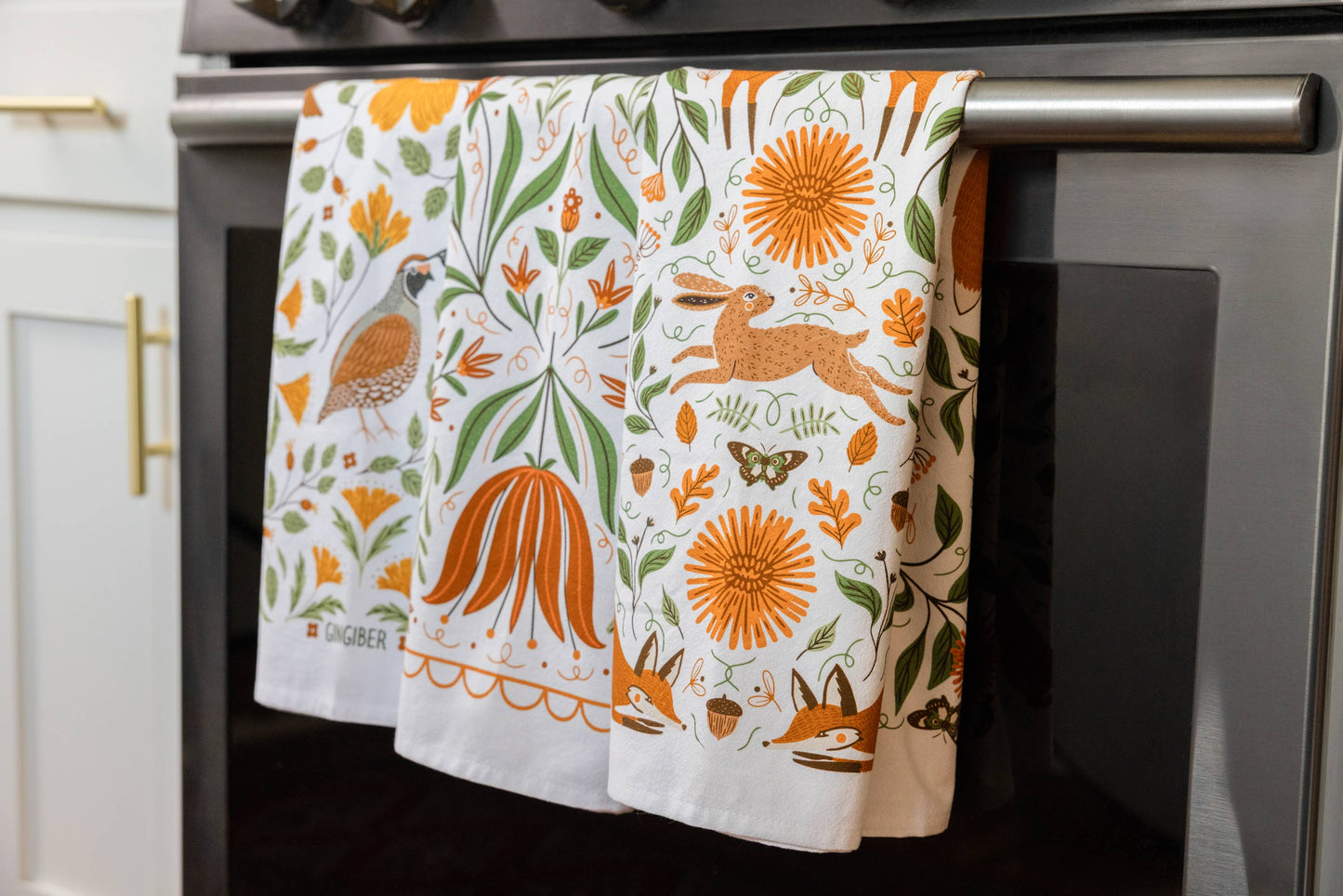 Quail Bird Tea Towel - Fall Bird Kitchen Decor
