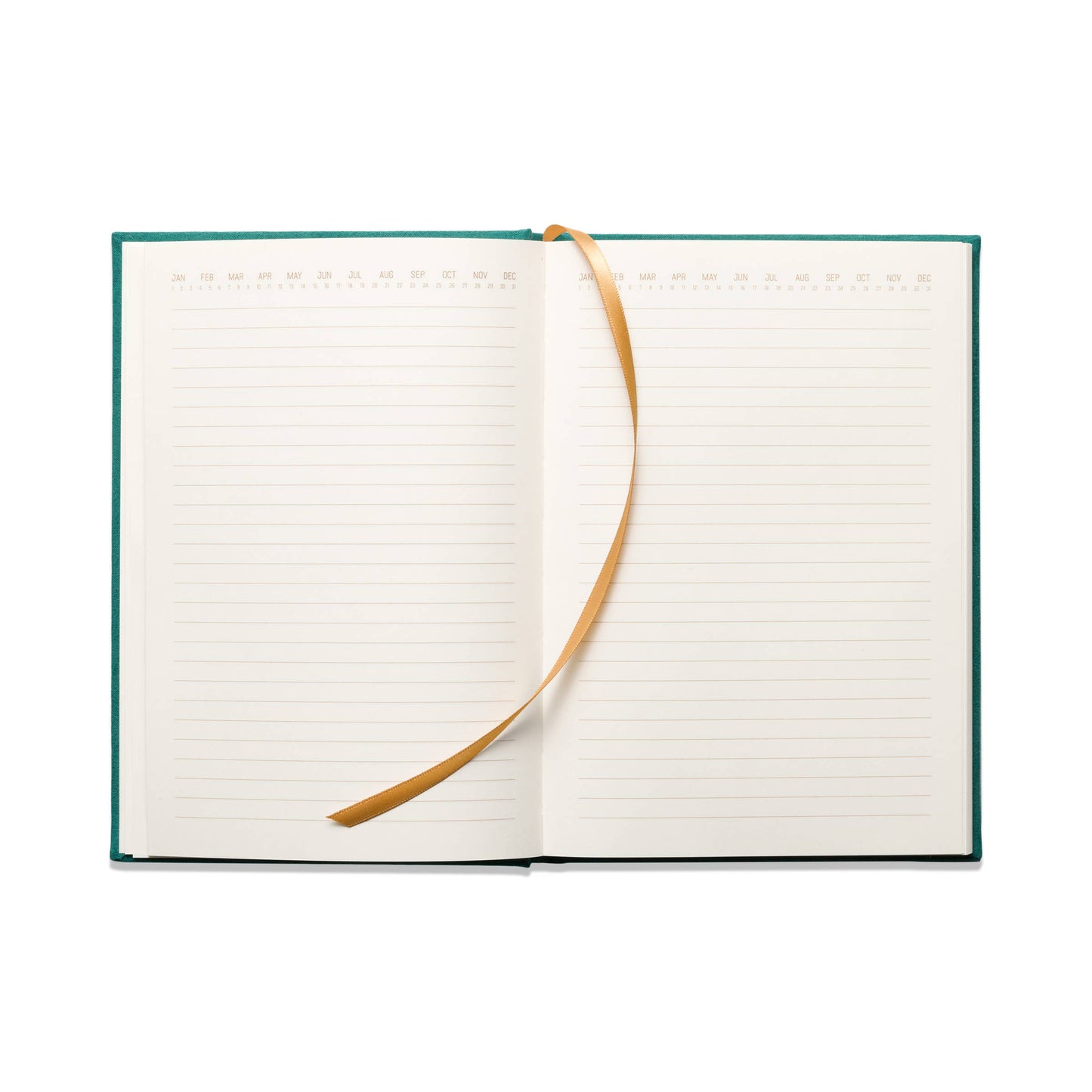 Linear Boxes Green Sueded Journal | Hardcover Lined Notebook