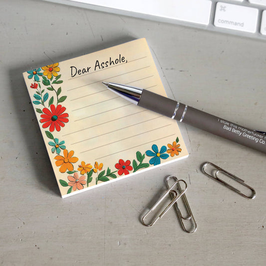 Dear Asshole Sticky Note Pad