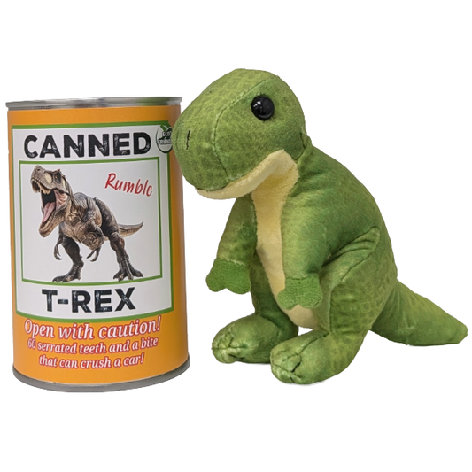 Rumble the Canned T-Rex - Dinosaur Plush Toy in a Can