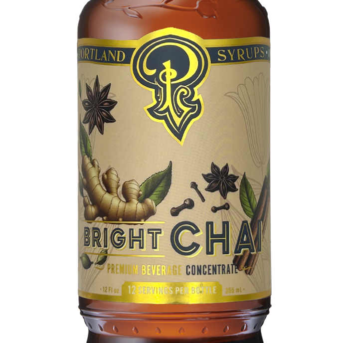 Bright Chai Syrup | 12 oz Cocktail, Mocktail & Coffee Mixer