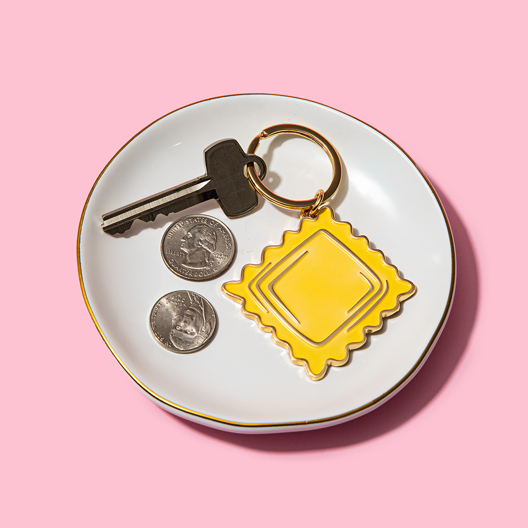 Ravioli Pasta Enamel Keychain & Bag Charm