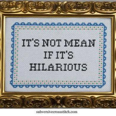 It's Not Mean Cross Stitch Kit