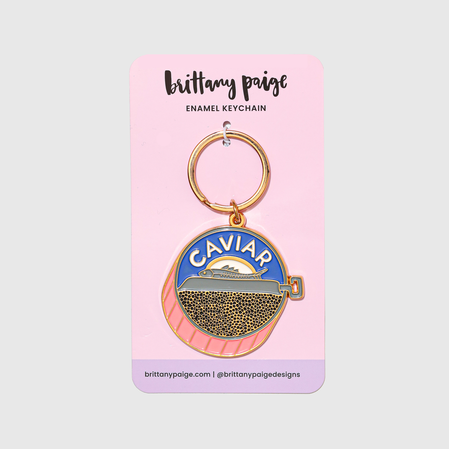 Caviar Enamel Keychain & Bag Charm