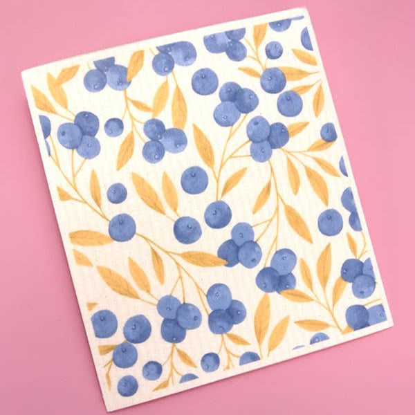 Blueberries Reusable Dishcloth