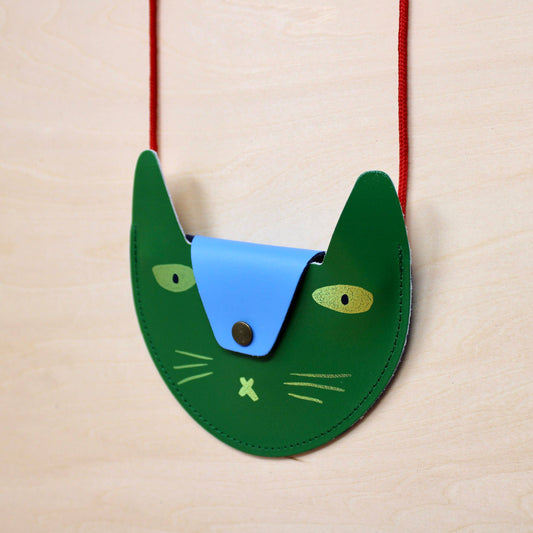Green Cat Coin Purse