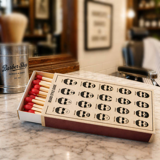 Beard Matchbox – 40 Long Wooden Decorative Matches