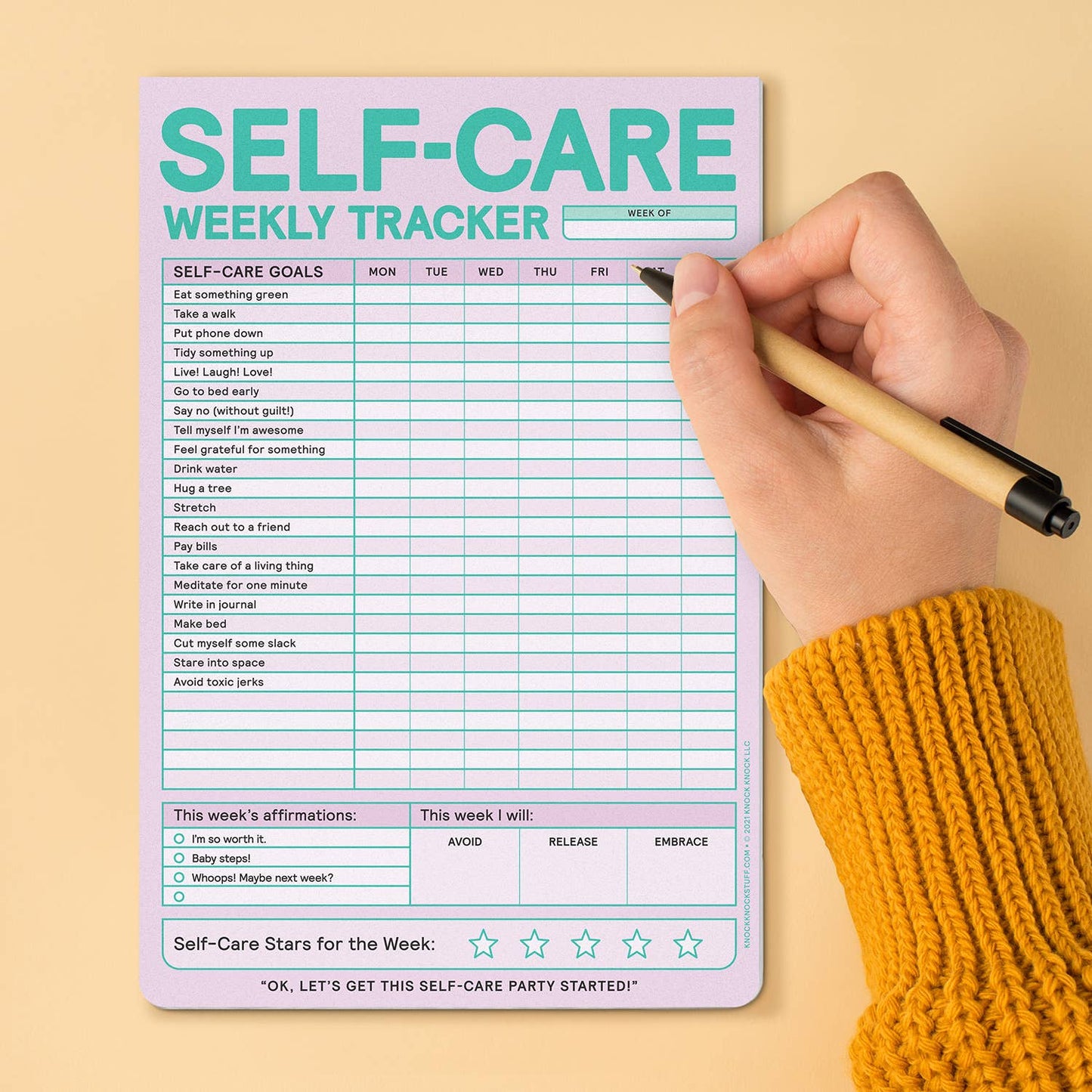 Self-Care Weekly Notepad
