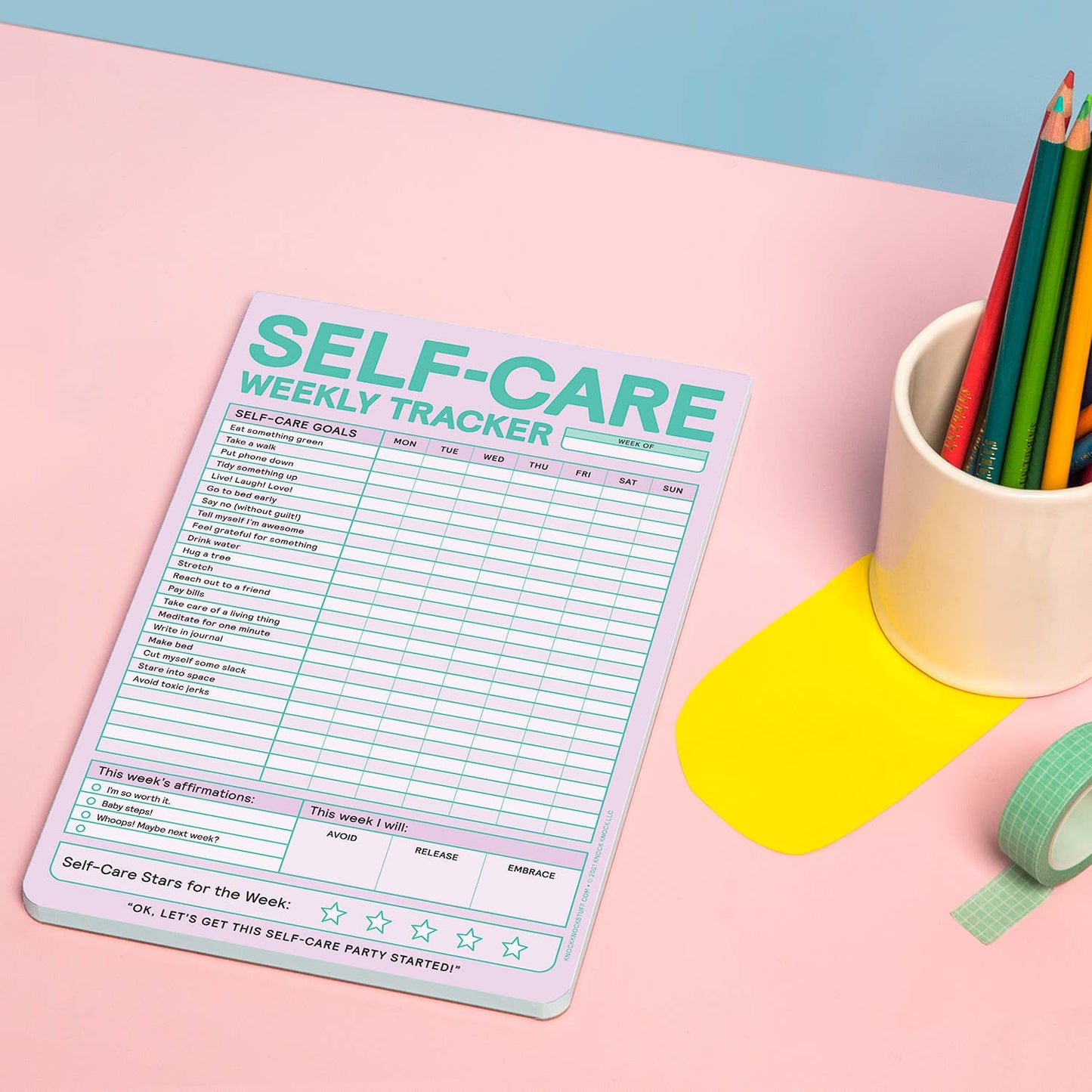 Self-Care Weekly Notepad