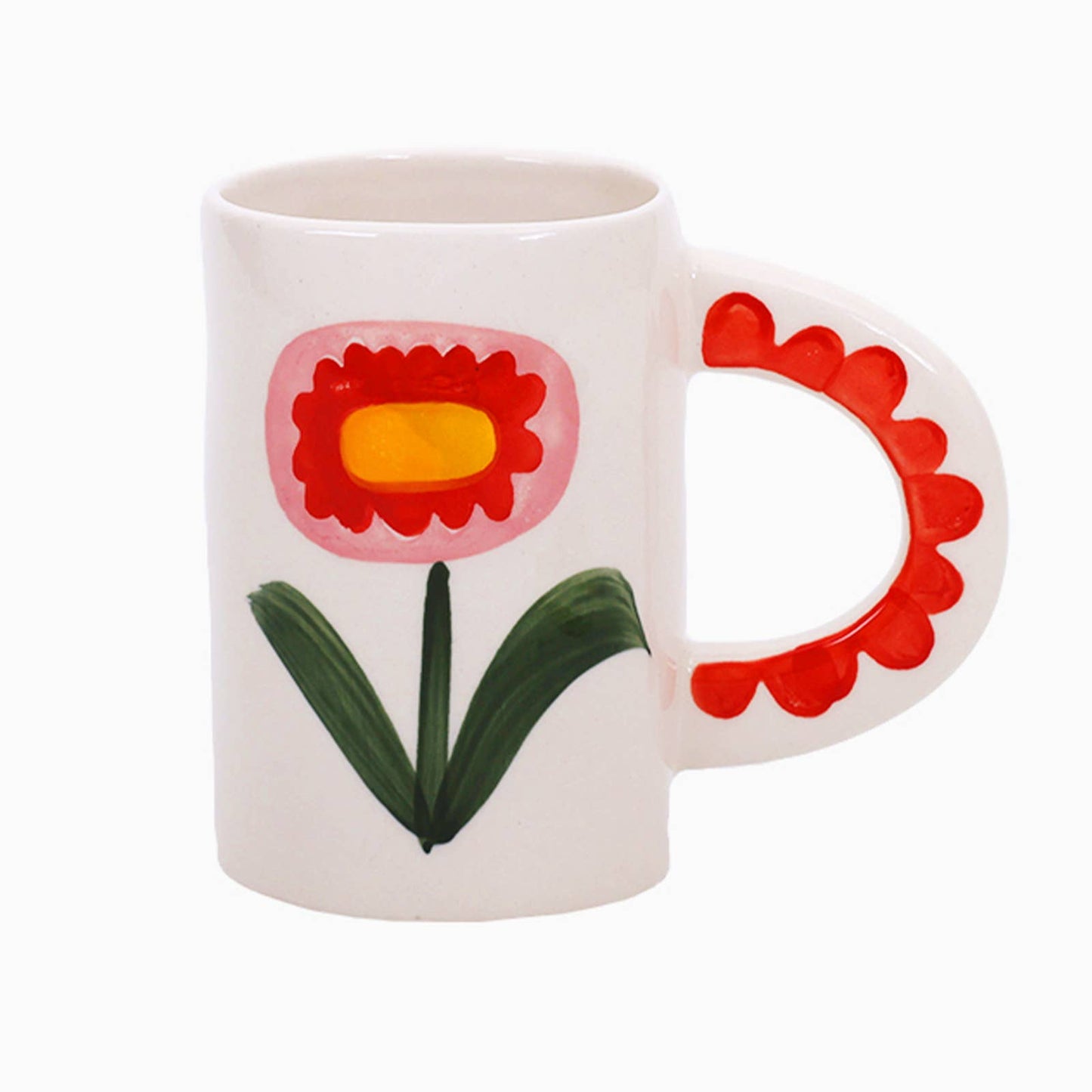 Hand-Painted Sunflower Stoneware Mug | 14 oz Coffee & Tea Mug