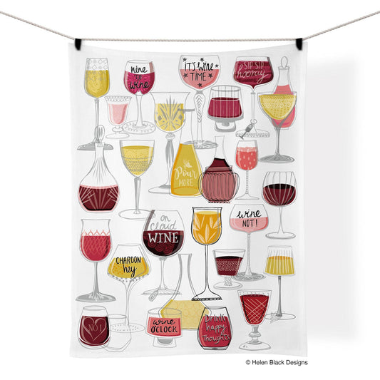 Wine Time Tea Towel