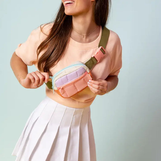 Candy Colored Puffy Belt Bag