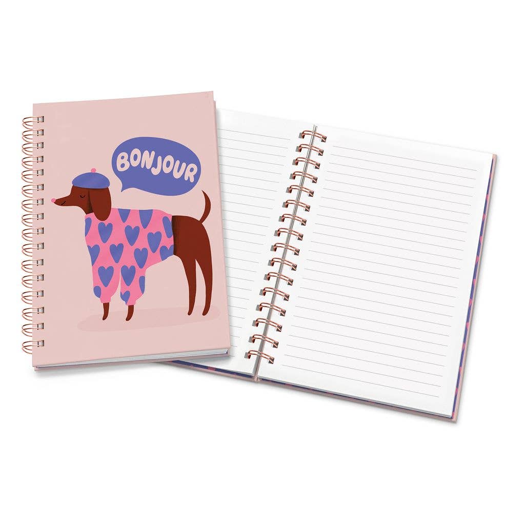 Bonjour Spiral Notebook