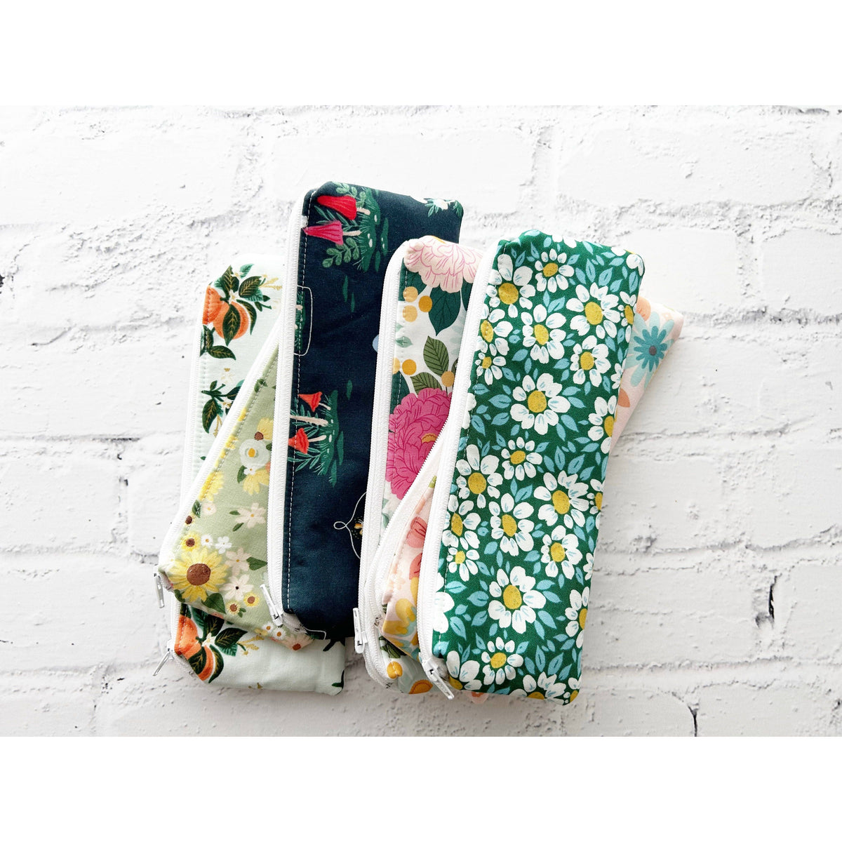 Slim Fabric Pencil Pouch Variety Pack | Zippered Stationery Case