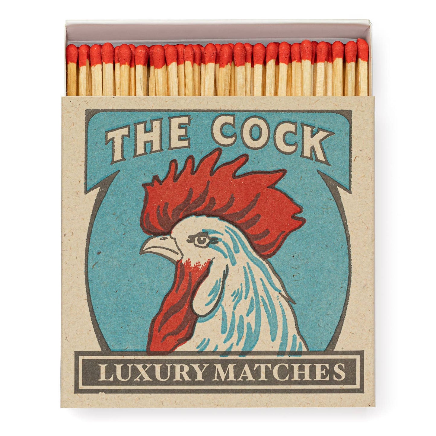 The Cock Luxury Safety Matches | Decorative Rooster Matchbox with 125 Matches