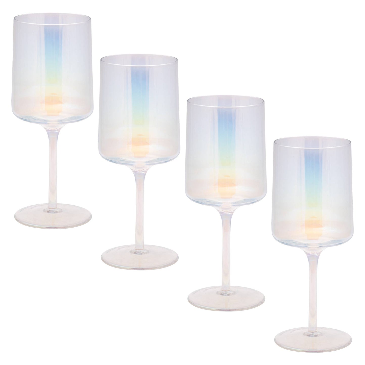 Iridescent Mid Century Wine Glass