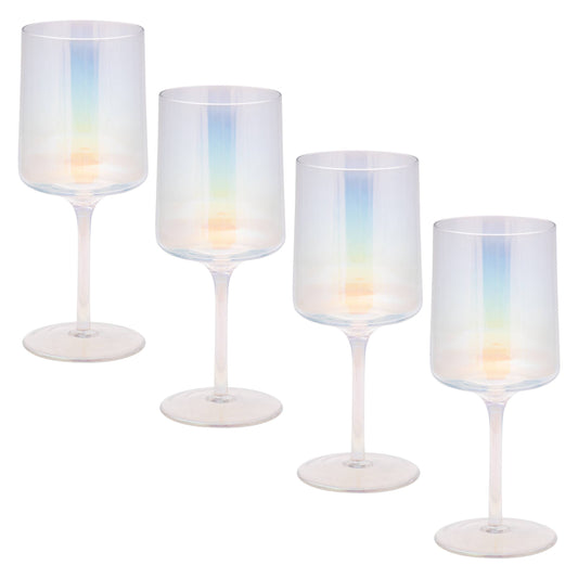 Iridescent Mid Century Wine Glass
