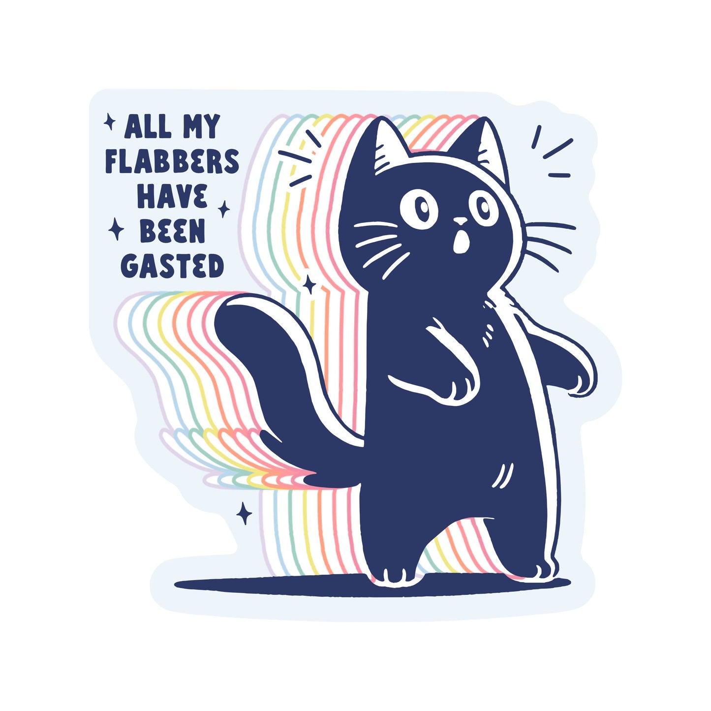 Flabbers Kitty Cat Sticker