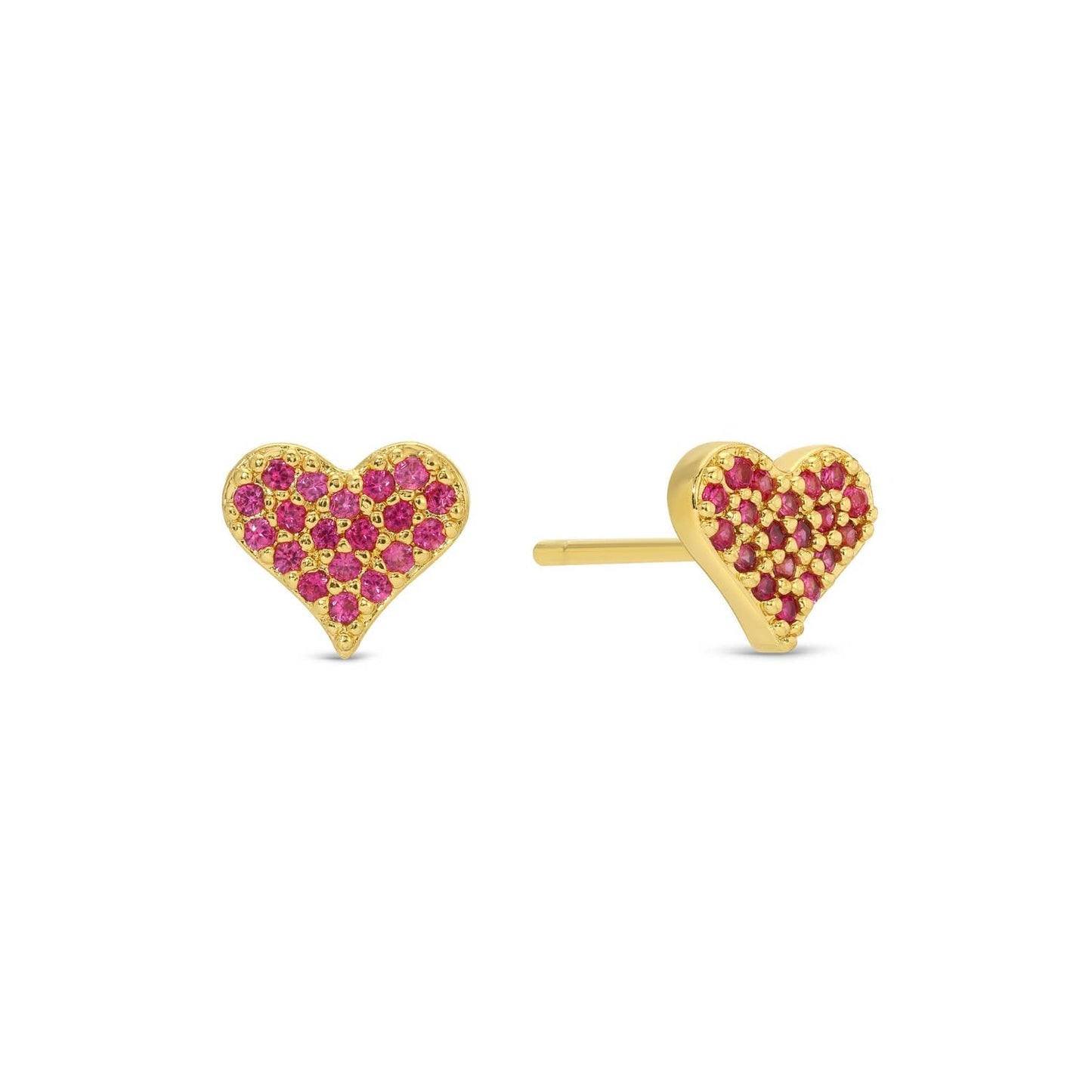 Pink Heart Stud Set of Three