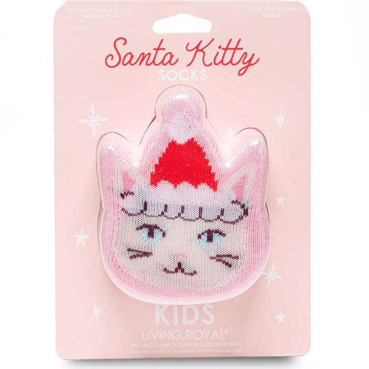 Santa Kitty Kids 3D Socks
