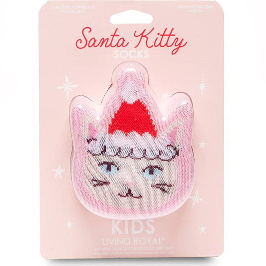 Santa Kitty Kids 3D Socks