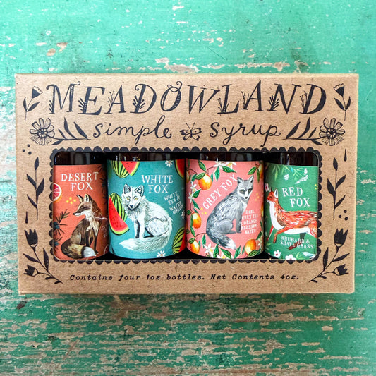Cleverheart Fox Simple Syrup Collection | 4-Piece Mini Set