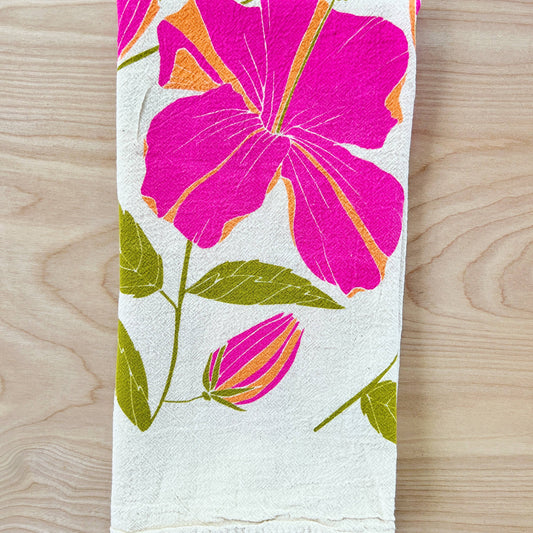 Hibiscus Tea Towel