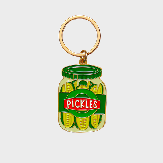 Pickle Jar Enamel Keychain & Bag Charm