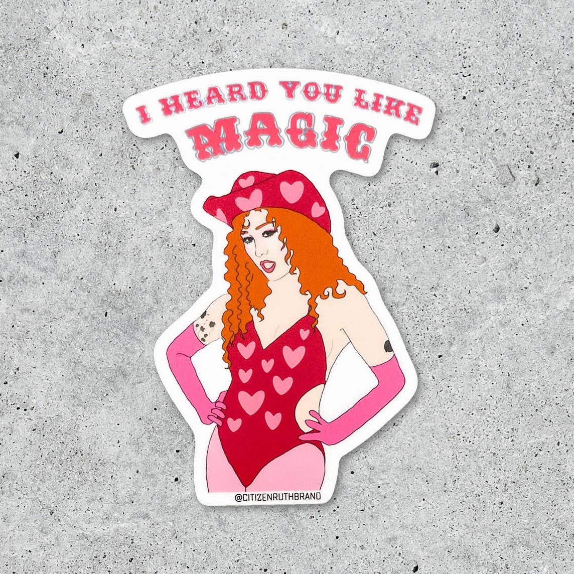 I heard You Like Magic Vinyl Sticker