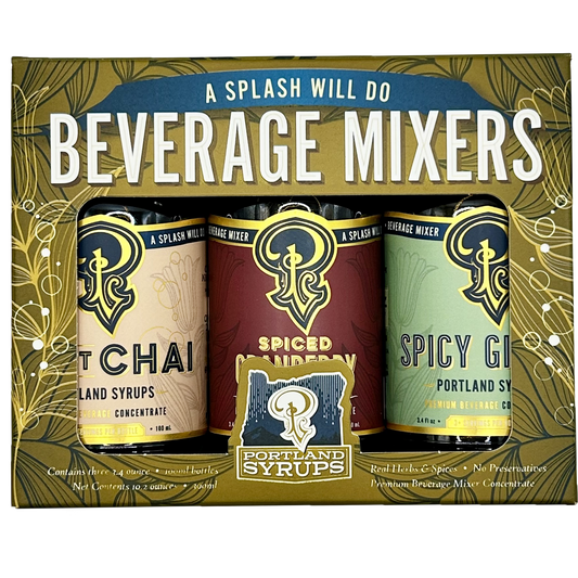 Cocktail & Mocktail Mixer Gift Set | Spiced Cranberry, Spicy Ginger & Bright Chai