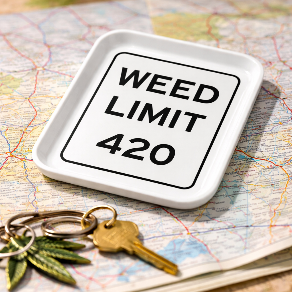 WEED LIMIT 420 Trinket Tray – Funny Melamine Catchall Tray