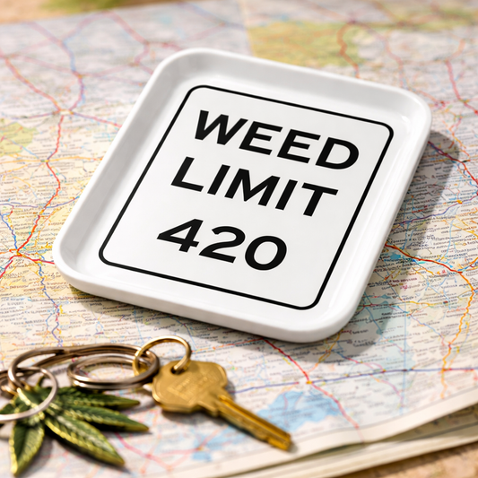 WEED LIMIT 420 Trinket Tray – Funny Melamine Catchall Tray