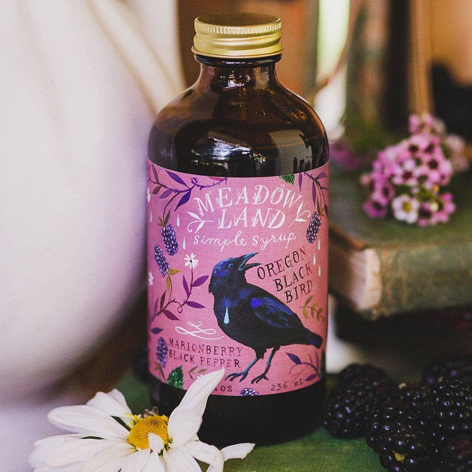 Oregon Black Bird Marionberry & Black Pepper Simple Syrup | 8 oz